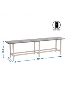 Armario Taquilla SIMON LOCKER Monobloque  METAL BENCH 1500 2