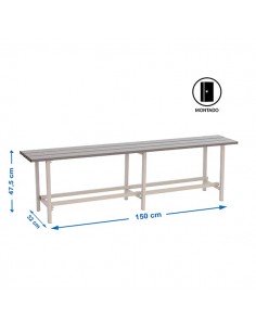 Armario Taquilla SIMON LOCKER Monobloque  METAL BENCH 1500 2