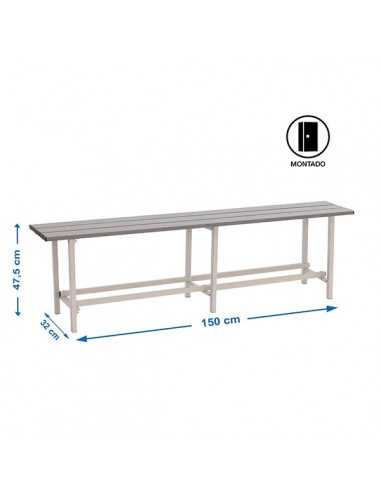 Armario Taquilla SIMON LOCKER Monobloque METAL BENCH 1500 | Taquilla metálica SimonLocker para vestuarios y oficinas