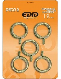 Anilla Cortina EPID Conjunto 10 anillas hierro con cancamo