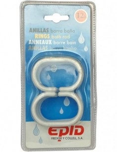 Anilla Cortina baño EPID Bolsa 12 Unidades Blanco | Compra