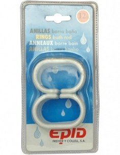 Anilla Cortina baño EPID Bolsa 12 Unidades Blanco | Compra
