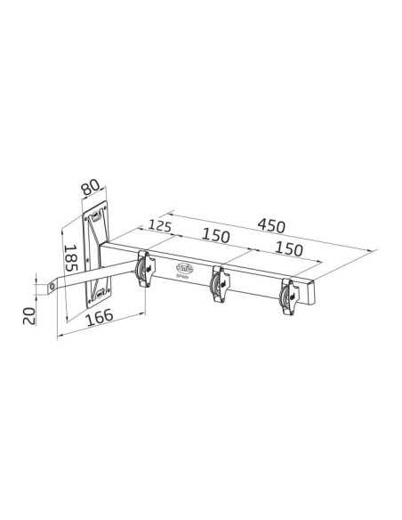 Tendedero de Pared Lateral AMIG Mod. 3 Acero Blanco Epoxi con Poleas