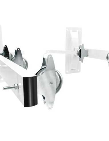 Tendedero de Pared Lateral AMIG Mod. 3 Acero Blanco Epoxi con Poleas