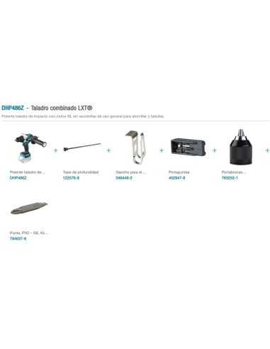 TALADRO DHP486Z COMBINADO BL 18V LXT 130NM MAKITA