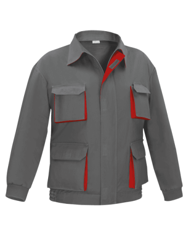 Cazadora VESIN Cargo Bicolor Tergal L5000 Gris/Rojo T-50 – Compra online | Ferretería CAHERSA