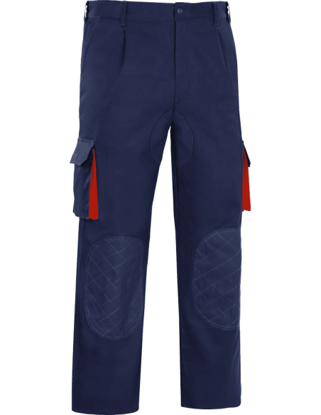 Pantalón VESIN Bicolor Azul/Rojo Mod. Cargo T-48 – Compra online | Ferretería CAHERSA