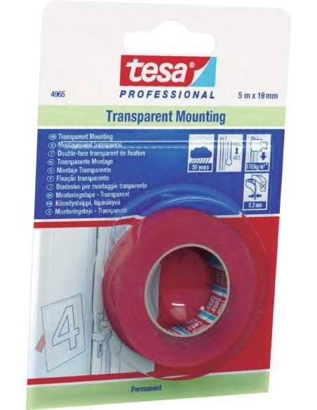 Cinta de montaje PRO Transparente tesa® 5m x 19mm | TESA