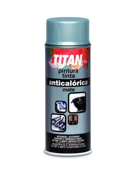 Pintura tinta anticalorica en Spray TITAN Rojo 200 ml