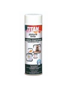 Pintura en spray TITAN cubre manchas Blanco mate 500 ml