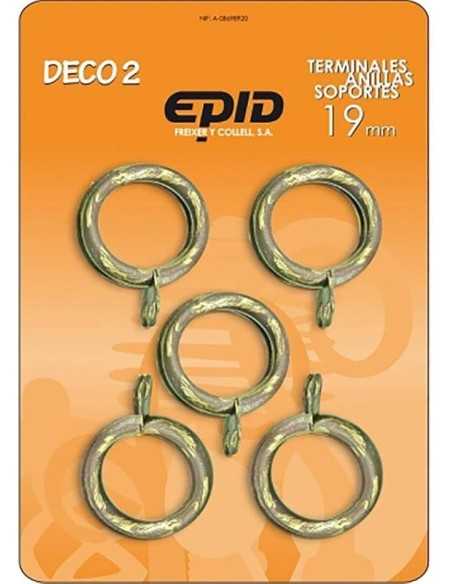 Anilla Cortina EPID Conjunto 10 anillas hierro con cancamo