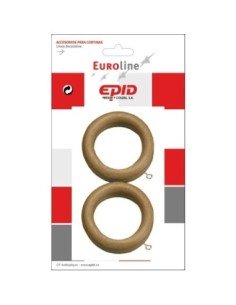 Anilla cortina hogar EPID 29 mm 6 unidades madera natural |