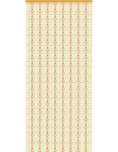 Cortina de puerta AMANDA de color naranja 120 x 175 cm |