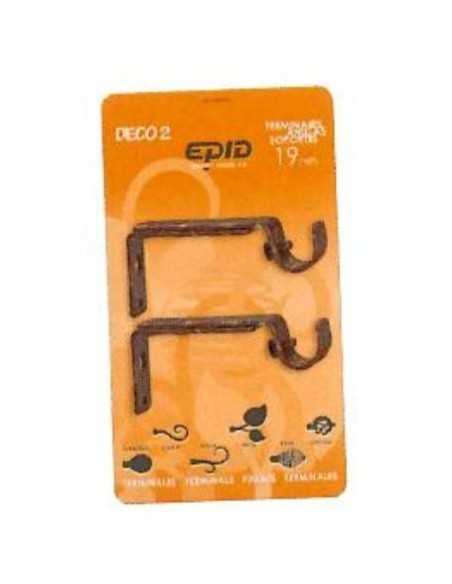 Soporte barra cortina EPID 19 mm extensible 2 unidades