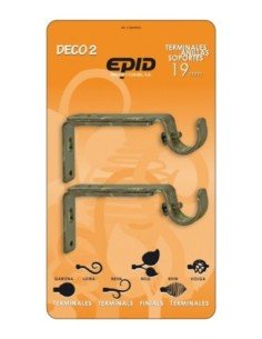 Soporte barra cortina EPID 19 mm extensible 2 unidades crema