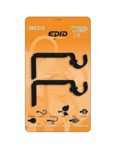 Soporte barra cortina EPID 19 mm extensible 2 unidades negro