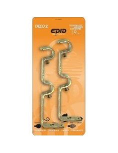 Soporte Barra Cortina EPID 19mm Doble Metal Crema Deco 2 |