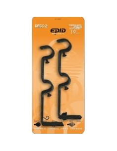 Soporte Barra Cortina EPID 19mm Doble Metal Negro | Compra