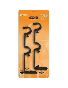 Soporte Barra Cortina EPID 19mm Doble Metal Negro | Compra