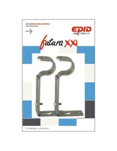Soporte barra cortina extensible EPID 19mm niquel metal