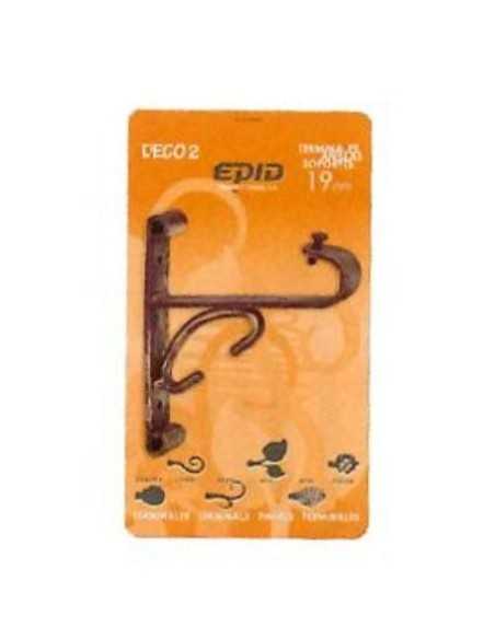 Soporte barra cortina fijo EPID 19 mm negro | EPID Hogar