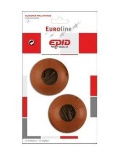 Soporte Lateral barra cortina EPID 29 mm 2 unidades Cerezo |