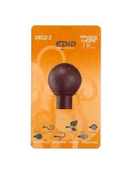 Terminal barra cortina EPID garona 19 mm metal burdeo-oro |