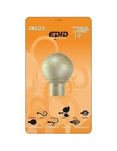 Terminal barra cortina EPID garona 19 mm metal crema |