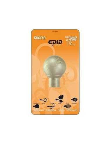 Terminal barra cortina EPID garona 19 mm metal crema |
