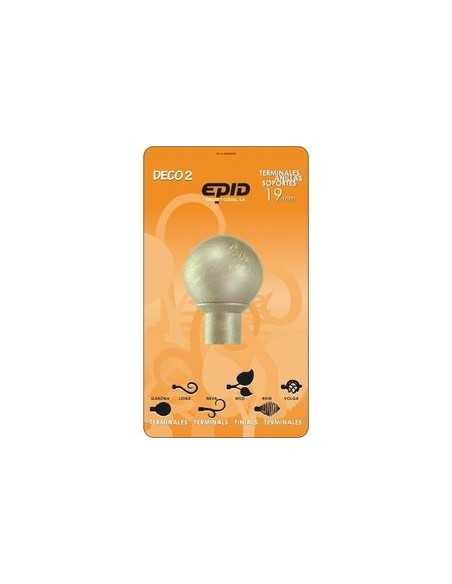 Terminal barra cortina EPID garona 19 mm metal crema |