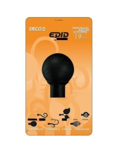 Terminal barra cortina EPID garona 19 mm metal negro |