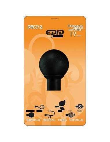 Terminal barra cortina EPID garona 19 mm metal negro |