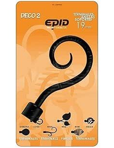 Terminal barra cortina Loira EPID 19 mm izquierdo metal