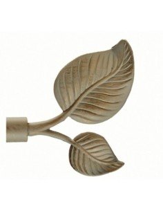 Terminal barra cortina Nilo EPID 19 mm izquierdo metal crema