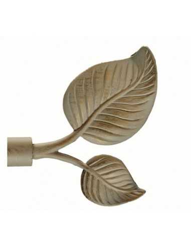 Terminal barra cortina Nilo EPID 19 mm izquierdo metal crema