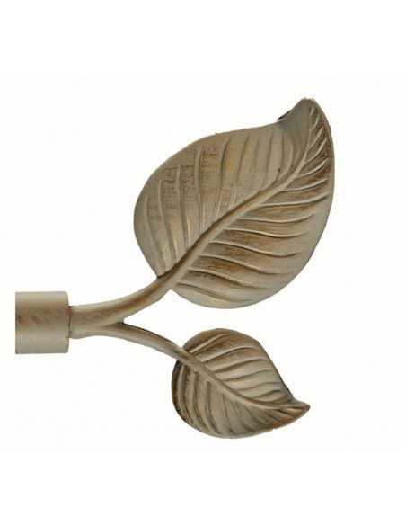 Terminal barra cortina Nilo EPID 19 mm izquierdo metal crema