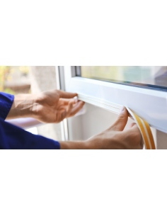 Burlete de caucho INOFIX adhesivo Blanco 6m 4x9mm | Recíbelo pronto