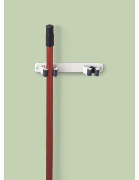 Colgador para escobas doble INOFIX Blanco | Haz tu pedido