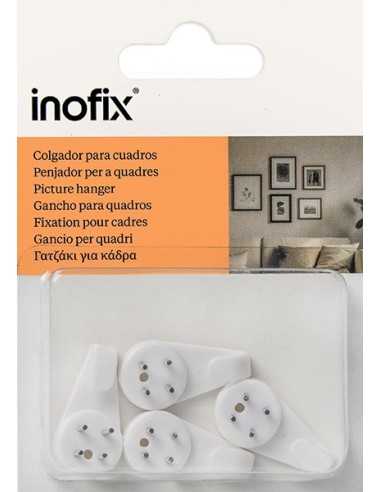 Colgador de pared INOFIX Cuelgafácil Blanco 4 unidades | Añadir al carrito
