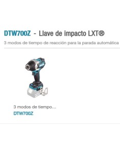 LLAVE DE IMPACTO DTW700Z BL 18V LXT 1/2 700NM MAKITA 2