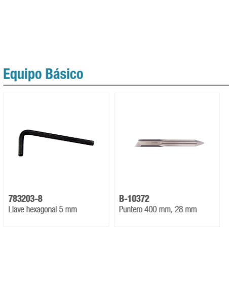 MARTILLO DEMOLEDOR HM1812 31.3 KG + CINCEL + PUNTERO AUTOAFILABLE MAKITA