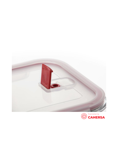 Taper Hermetico TATAY Rectangular Cristal 1.5 L Rojo |…