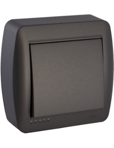 Conmutador/ Interruptor de superficie 10A 250V Negro | Cómpralo online