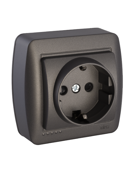 Base de enchufe Schuko 2p T/T 16A 250V Negro | Cómpralo online