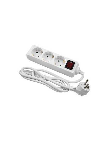 Base de enchufes 3 Tomas con Interruptor Cable 3*1,5mm 1,5m | Cómpralo online