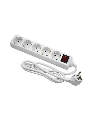 Base de enchufes 5 Tomas con interruptor Cable 3*1,5mm 1,5m | Cómpralo online