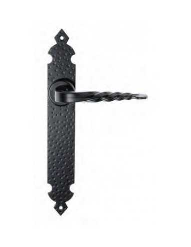 Manilla puerta Martelé Negro Juego 275x40