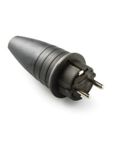 Clavija de Enchufe FAMATEL 2P+T 16A 250V Goma Negra IP44 |…