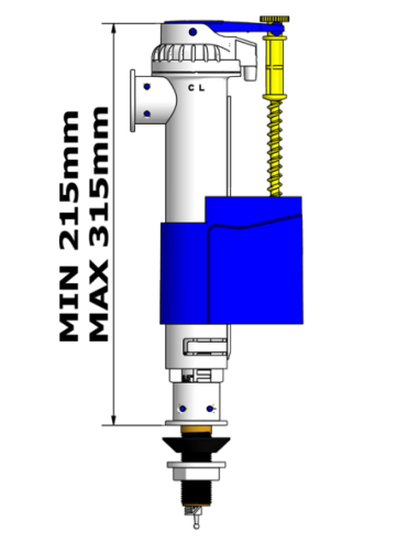 Grifo Boya cisterna inodoro T-649+ Alimentación VH Dual…