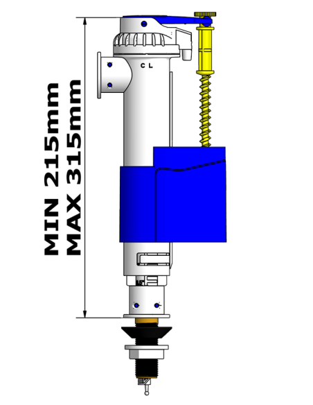 Grifo Boya cisterna inodoro T-649+ Alimentación VH Dual…